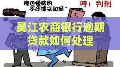 吴江农商银行逾期贷款如何处理