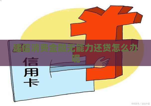 建信消费金融无能力还贷怎么办呢