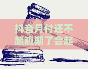 抖音月付还不起逾期了会起诉吗