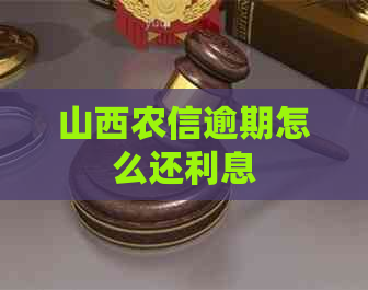 山西农信逾期怎么还利息