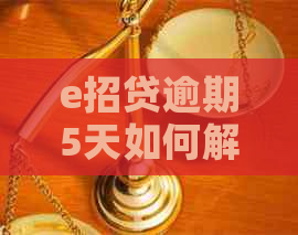 e招贷逾期5天如何解决