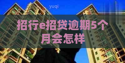 招行e招贷逾期5个月会怎样