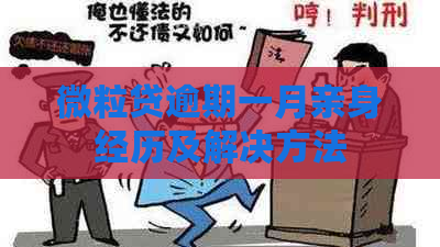 微粒贷逾期一月亲身经历及解决方法