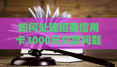 如何处理招商信用卡3000元欠款问题