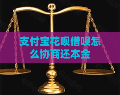 支付宝花呗借呗怎么协商还本金