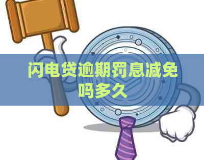 闪电贷逾期罚息减免吗多久