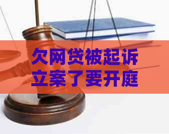 欠网贷被起诉立案了要开庭吗如何应对