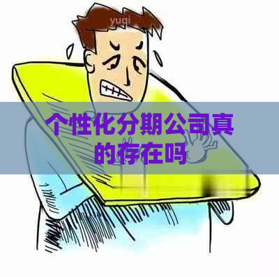 个性化分期公司真的存在吗