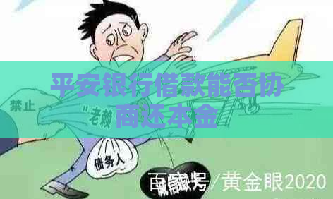 平安银行借款能否协商还本金