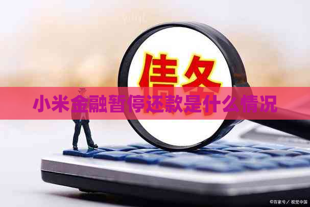 小米金融暂停还款是什么情况