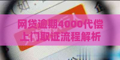 网贷逾期4000代偿上门取证流程解析