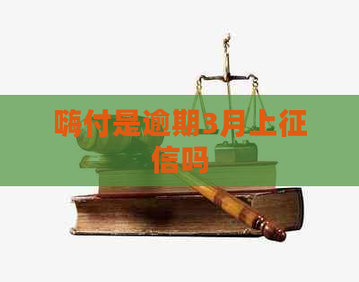 嗨付是逾期3月上吗