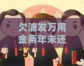 欠浦发万用金两年未还怎么办