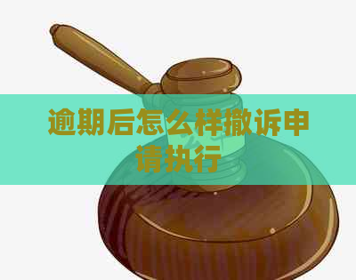 逾期后怎么样撤诉申请执行