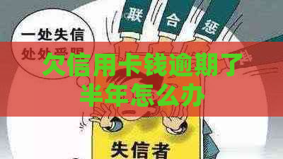 欠信用卡钱逾期了半年怎么办