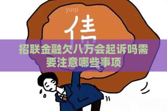 招联金融欠八万会起诉吗需要注意哪些事项