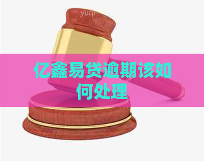 亿鑫易贷逾期该如何处理