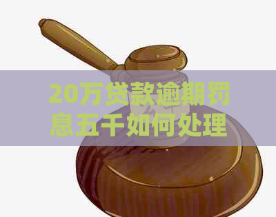 20万贷款逾期罚息五千如何处理