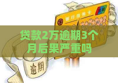 贷款2万逾期3个月后果严重吗