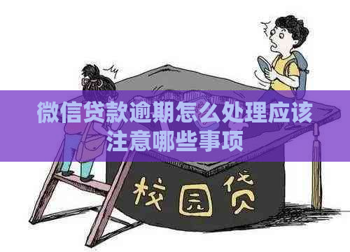 微信贷款逾期怎么处理应该注意哪些事项