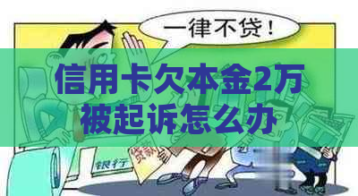 信用卡欠本金2万被起诉怎么办