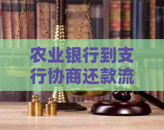 农业银行到支行协商还款流程