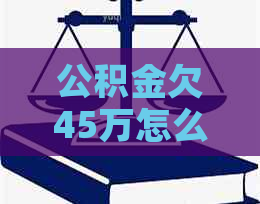 公积金欠45万怎么办理