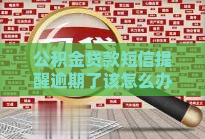 公积金贷款短信提醒逾期了该怎么办