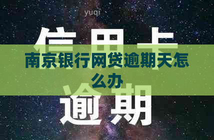 南京银行网贷逾期天怎么办