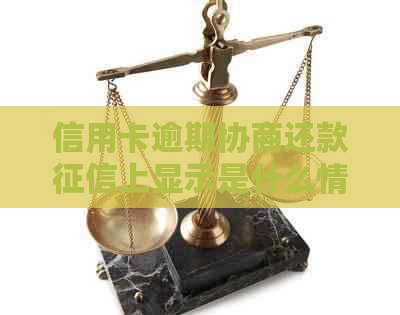 信用卡逾期协商还款上显示是什么情况