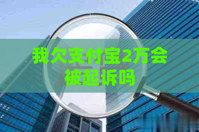 我欠支付宝2万会被起诉吗