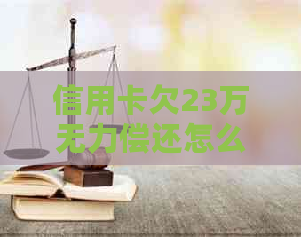 信用卡欠23万无力偿还怎么办