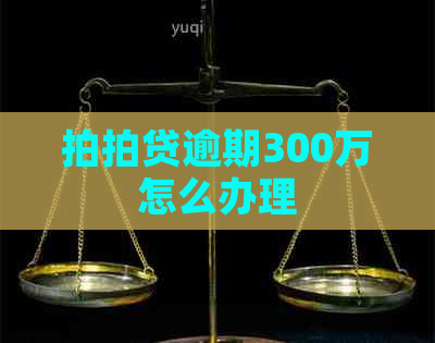 逾期300万怎么办理