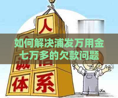 如何解决浦发万用金七万多的欠款问题