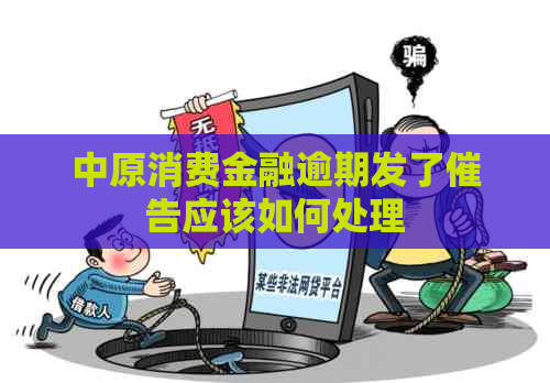 中原消费金融逾期发了催告应该如何处理