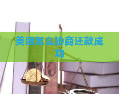 美团怎么协商还款成功