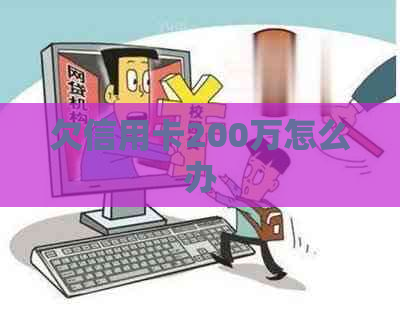 欠信用卡200万怎么办