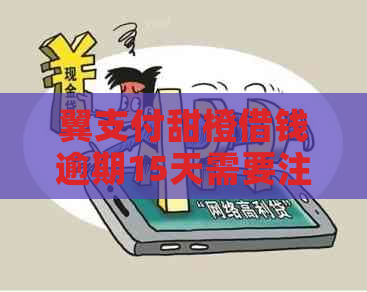 翼支付甜橙借钱逾期15天需要注意什么