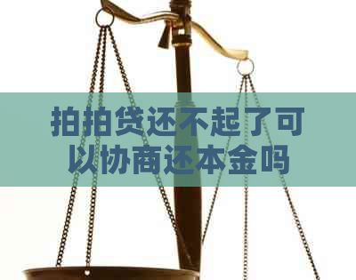 还不起了可以协商还本金吗