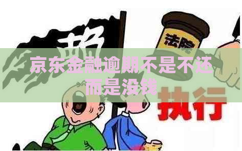 京东金融逾期不是不还而是没钱