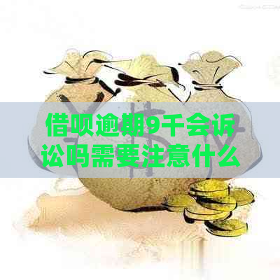 借呗逾期9千会诉讼吗需要注意什么