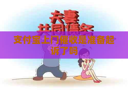 支付宝上门是准备起诉了吗