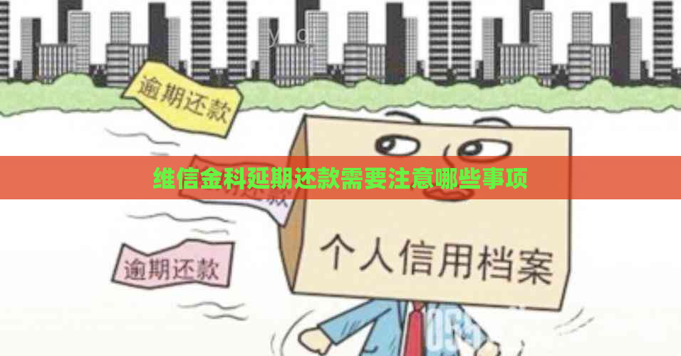 维信金科延期还款需要注意哪些事项