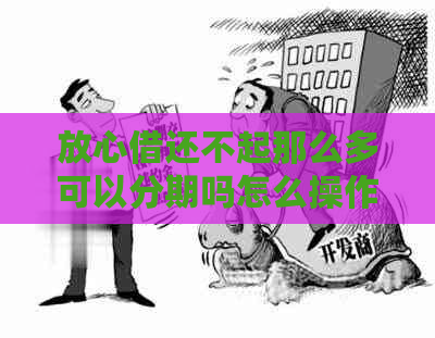 放心借还不起那么多可以分期吗怎么操作