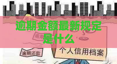 逾期金额最新规定是什么