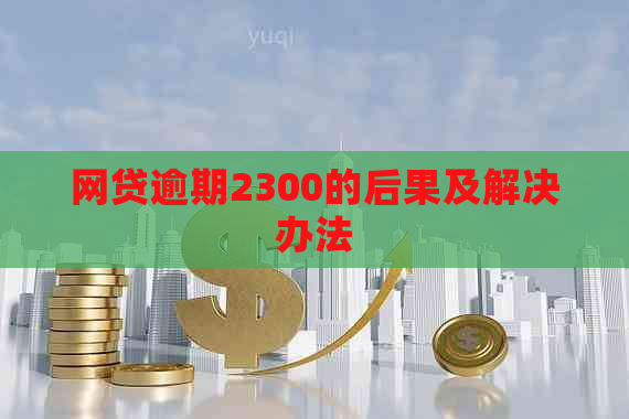 网贷逾期2300的后果及解决办法