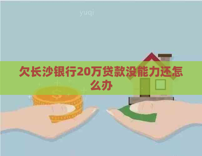 欠长沙银行20万贷款没能力还怎么办