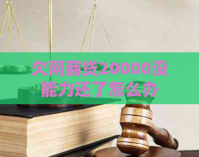 欠网商贷20000没能力还了怎么办