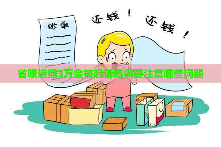 省呗逾期3万会被起诉吗需要注意哪些问题