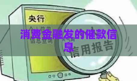 消费金融发的催款信息